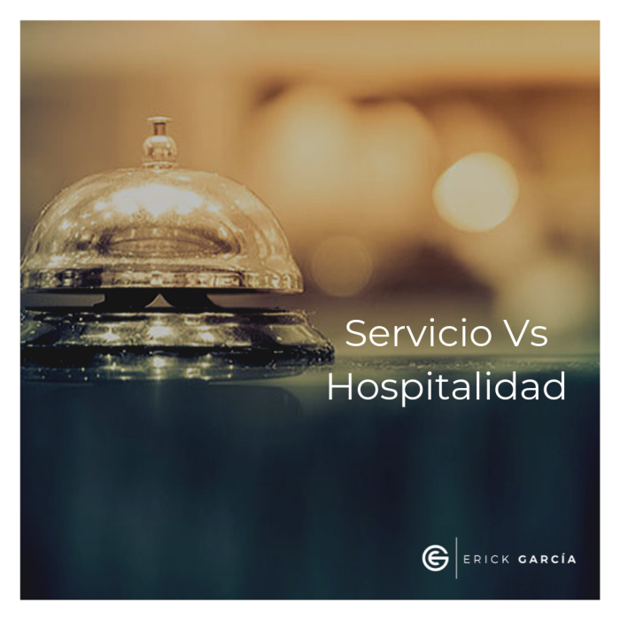 Diferencia entre servicio vs hospitalidad