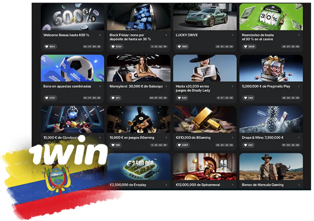 programa de bonificaciones de 1win en Ecuador